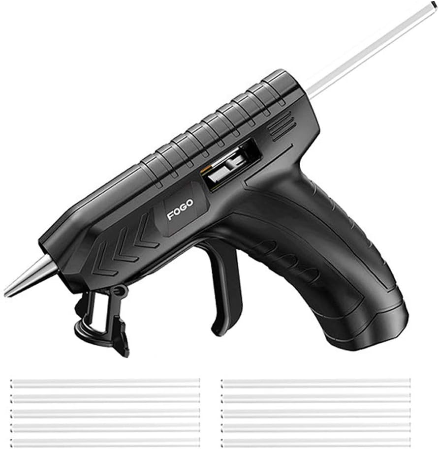 Hanzete Professional Cordless Hot Melt Glue Machine USB Rechargeable Craft DIY Repag Tool Kits with Glue-Stick