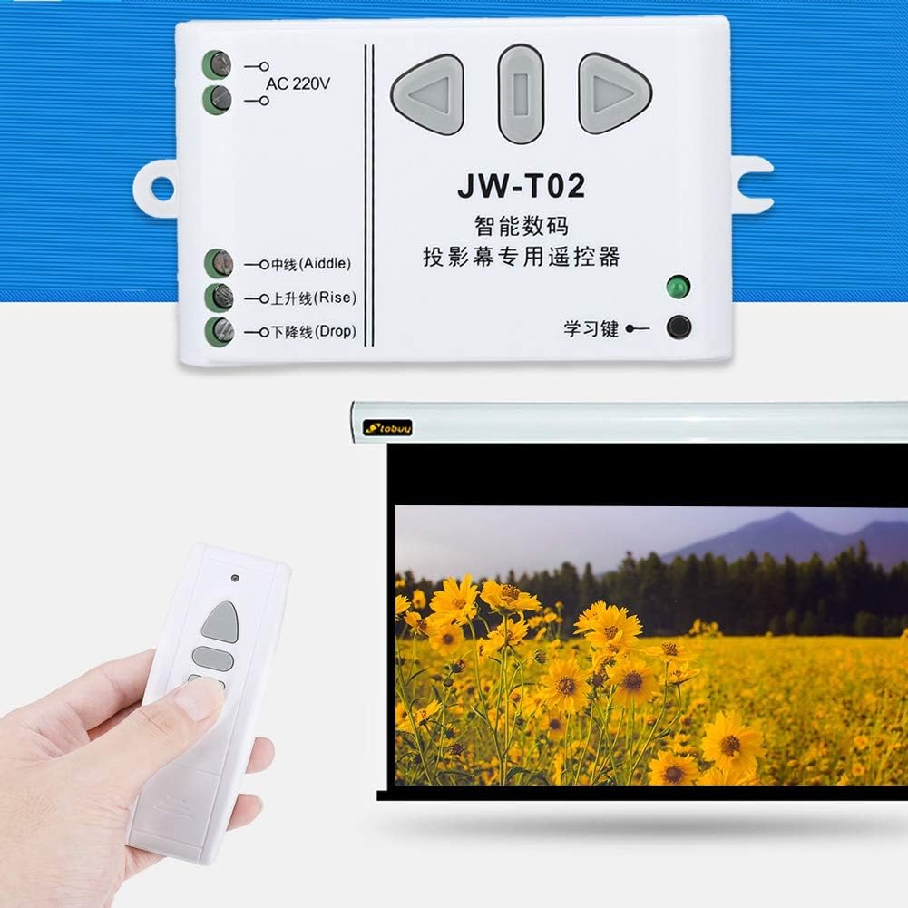 Projector Screen Switch, Universal Projection Screen Wireless Remote Control Switch Up Down Reversing Controller(433MHZ)