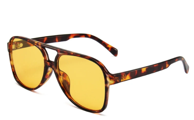Vintage Double Bridge Square Aviation Sunglasses 2023 Women Men Retro Sun Shades Logo Custom Glasses 2024