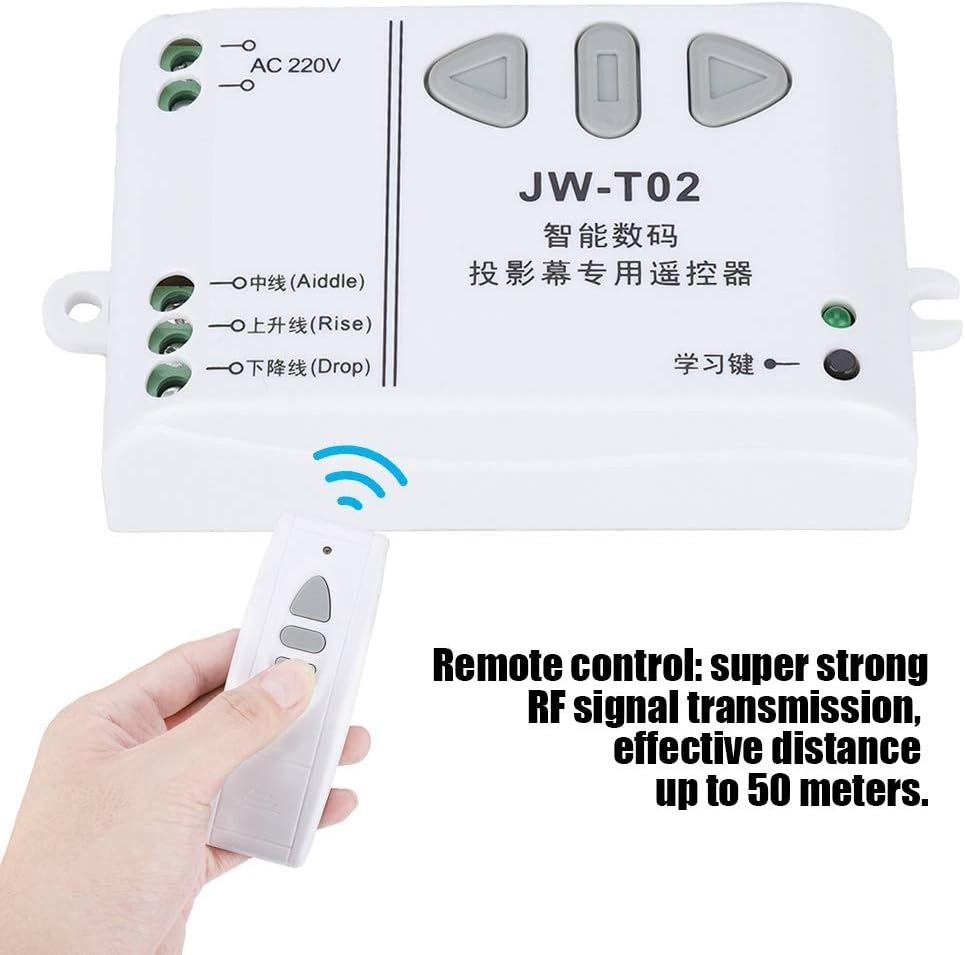 Projector Screen Switch, Universal Projection Screen Wireless Remote Control Switch Up Down Reversing Controller(433MHZ)