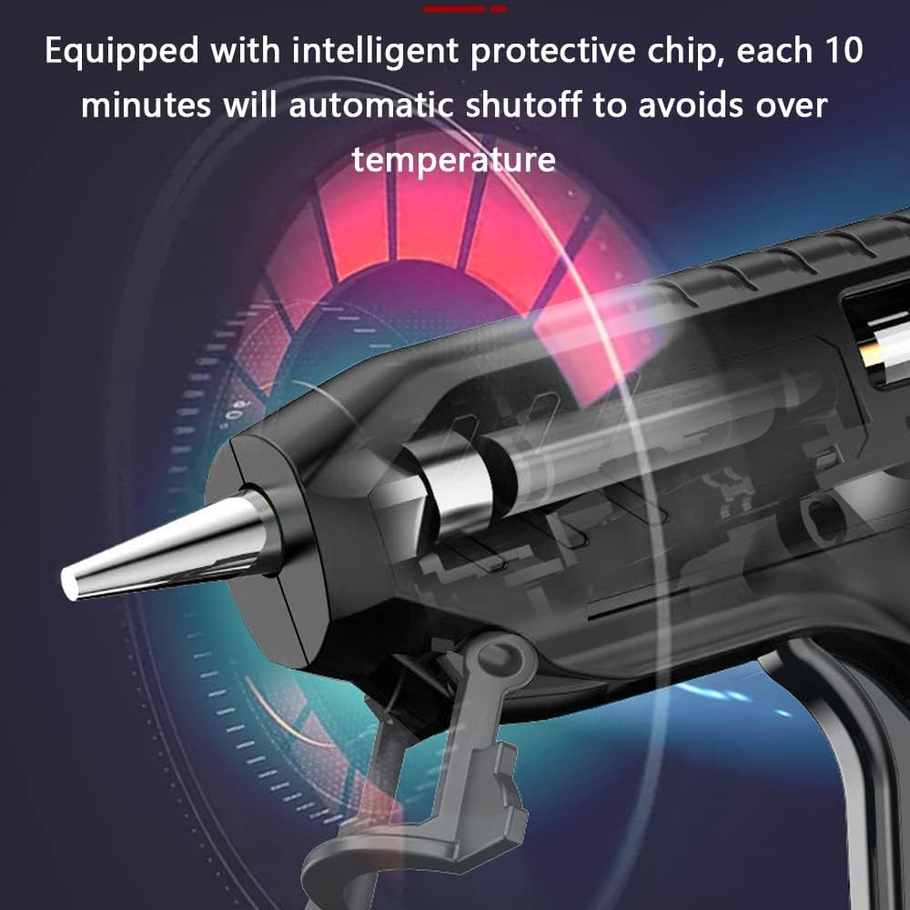 Hanzete Professional Cordless Hot Melt Glue Machine USB Rechargeable Craft DIY Repag Tool Kits with Glue-Stick