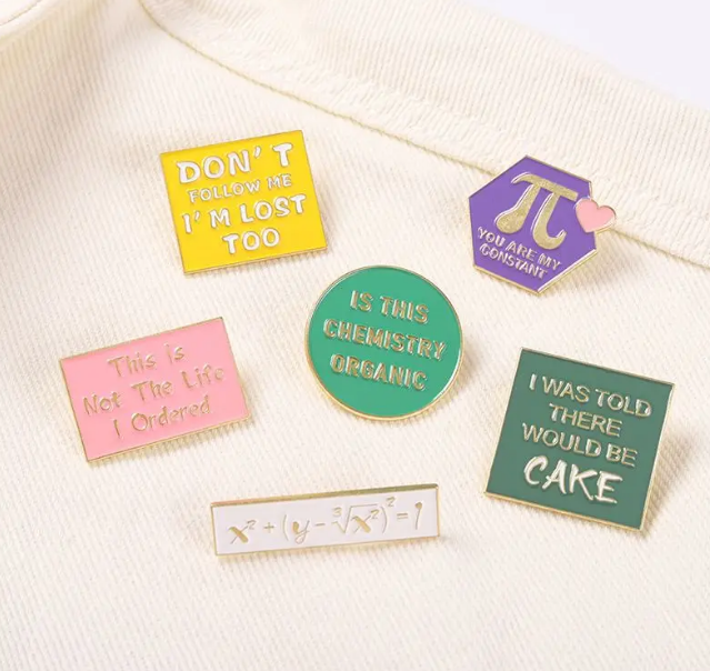 Wholesale Manufacturers Metal Pin, Hard Soft Enamel Cute Custom Science Enamel Pins