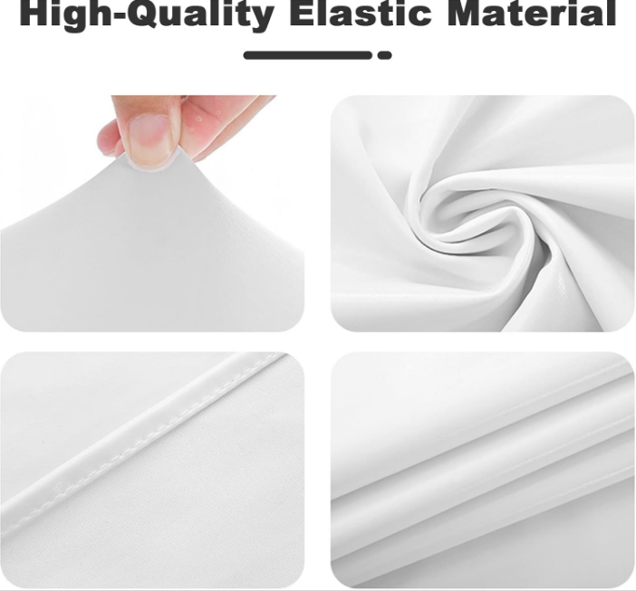 Generic Cylinder Covers 3PCS, 3 Sizes Elastic Cylinder Stand Covers, Waterproof Pedestal Covers, Portable Cylinder Covers Pedestal Stand Cylinder Stands for Parties Wedding Props Birthday Party White