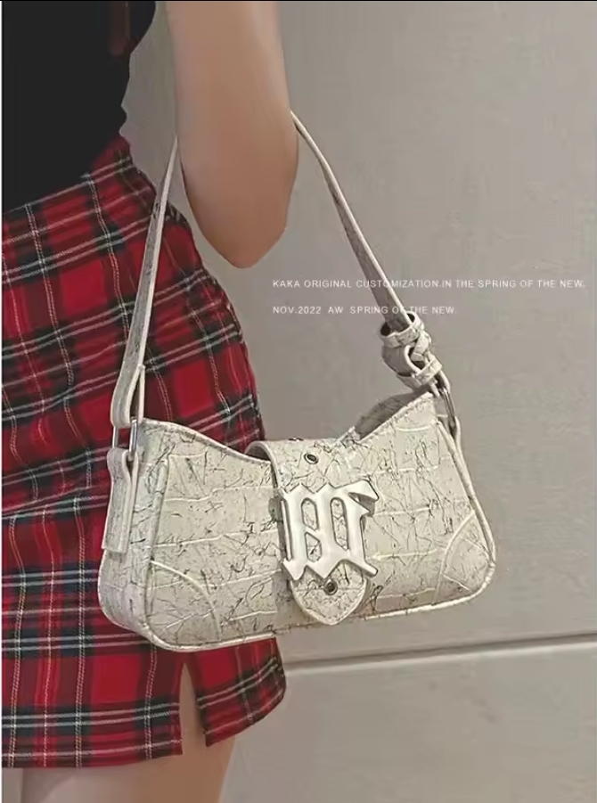 White colour only Fashion Metal Sheet Tote Bags for Women Luxury Handbag Large Capacity Pu Leather Shoulder Messenger Bag Female Armpit Bag