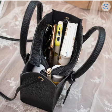 Blue Colour Single-shoulder Crossbody Handheld Triple-use Satchel Portable Leisure Bag Solid Color Lychee Grain Ladies Handbags pursebags