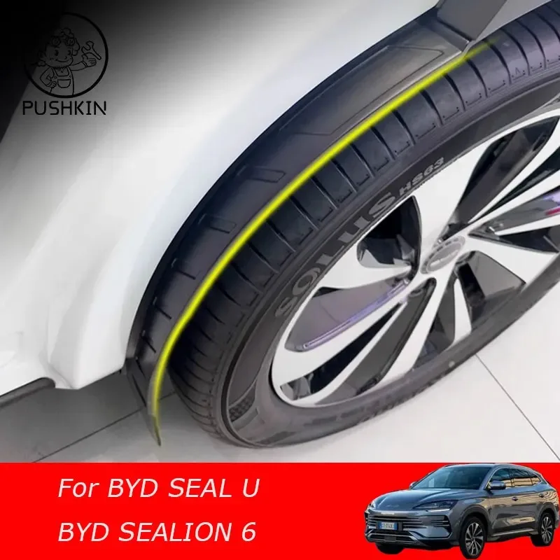 For BYD SEAL U SEALION 6 EV 2023 2024 Car Rear Wheel Arch Flare Fender Liner Splash Guards Mud Flap Protect Auto Accessories