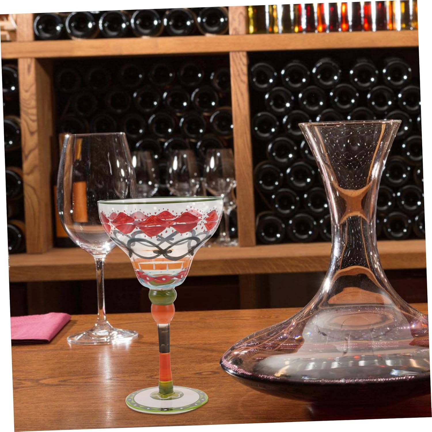 Ciieeo Wine Glass Large Wine Cocktail Glasses Drinking Party Cups Cup Holder White Wine Mug Dispenser Water Bottle with Beverage Beer Unbreakable Tumbler Cup Vintage Cocktail Glasses Pool