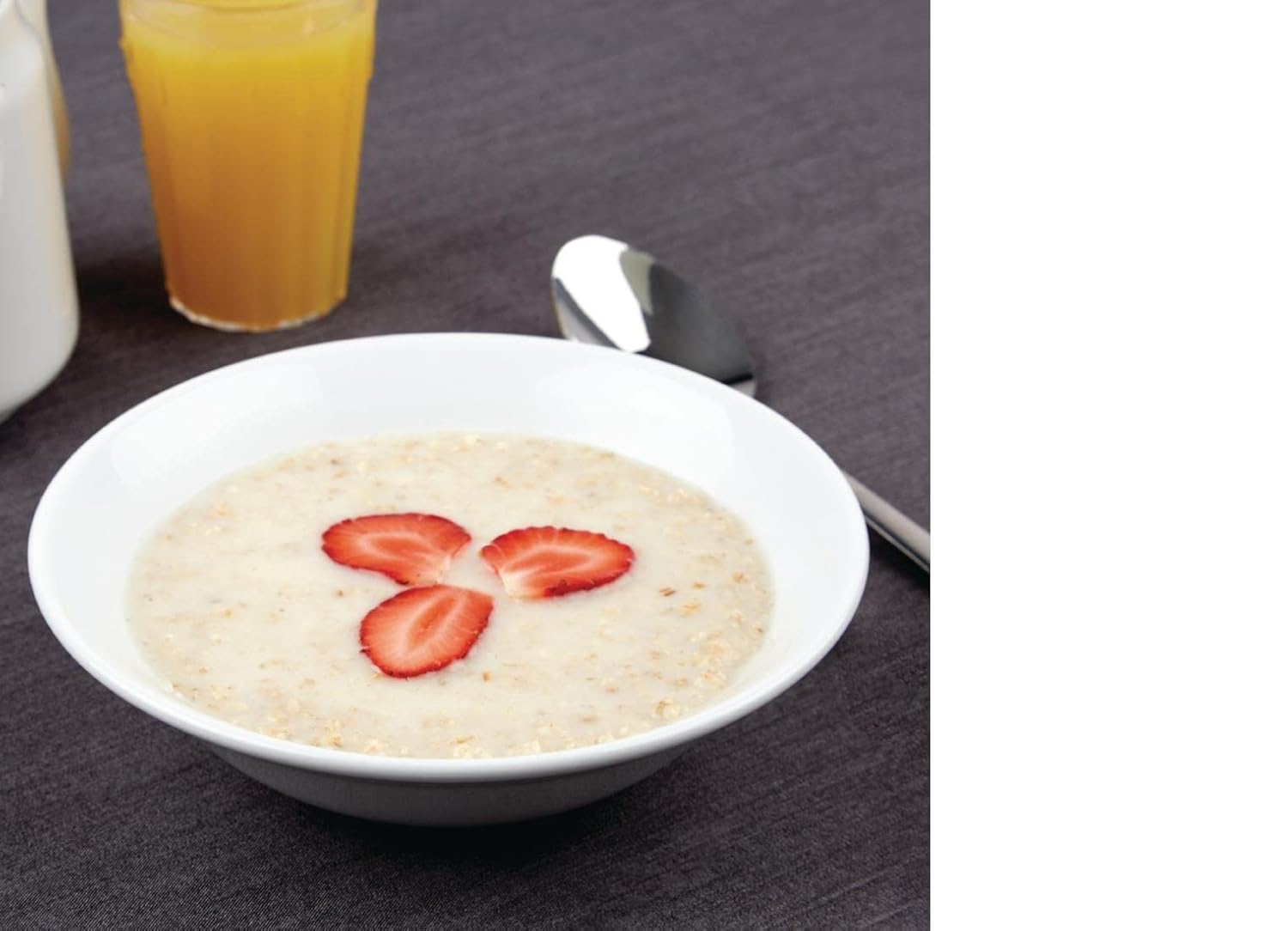 Olympia Athena Small Breakfast Bowls Set 153 mm/6 inch - 360 ml/12.75 oz (Pack of 12), White Vitrified Porcelain, Oatmeal Dishes, Microwave / Dishwasher Safe, Restaurant Café & Home Use, CC213
