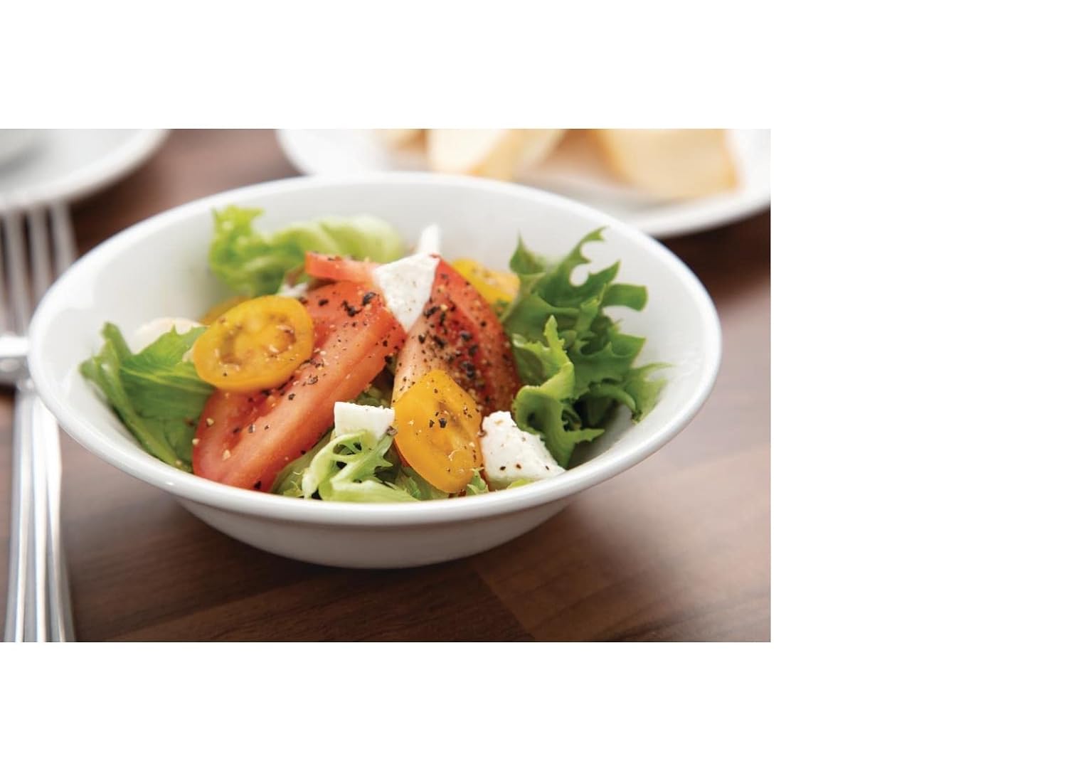 Olympia Athena Small Breakfast Bowls Set 153 mm/6 inch - 360 ml/12.75 oz (Pack of 12), White Vitrified Porcelain, Oatmeal Dishes, Microwave / Dishwasher Safe, Restaurant Café & Home Use, CC213