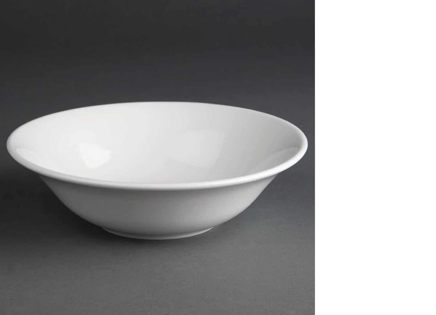 Olympia Athena Small Breakfast Bowls Set 153 mm/6 inch - 360 ml/12.75 oz (Pack of 12), White Vitrified Porcelain, Oatmeal Dishes, Microwave / Dishwasher Safe, Restaurant Café & Home Use, CC213