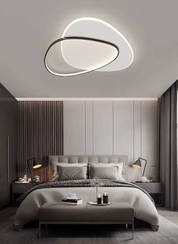 Modern Simple Oval LED Ceiling Lights Dimmable Bedroom Study Lamps Indoor Lighting Living Room Home Lustre Lamp Fixtures