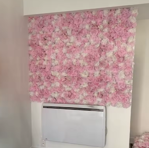 Flower Wall Panel 1Pcs Flower Wall Panel Set Artificial Wall Flower Backdrop 3D Silk Hydrangea Rose Floral Panel For Photo Background for Wedding Home Decor