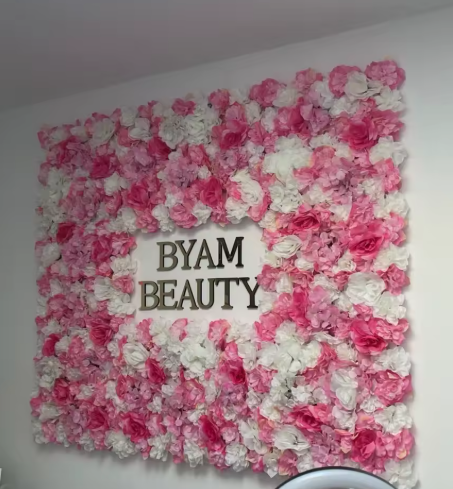 Flower Wall Panel 1Pcs Flower Wall Panel Set Artificial Wall Flower Backdrop 3D Silk Hydrangea Rose Floral Panel For Photo Background for Wedding Home Decor