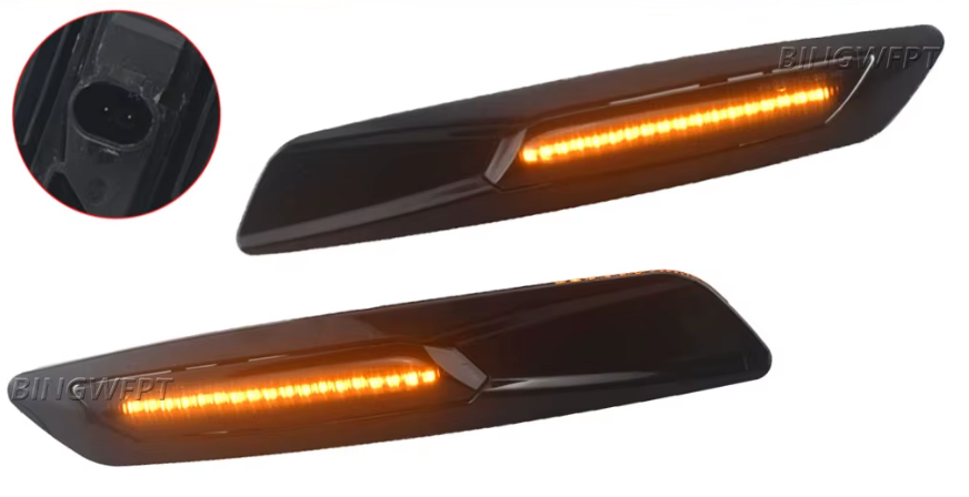 2X LED Sequential Fender Indicator Side Marker Blinker Turn Signal Lights For BMW 5 Series F10 F11 528i 528iX 535i 2011-2013