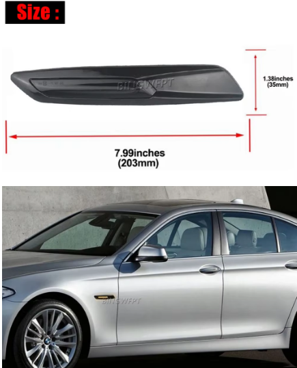 2X LED Sequential Fender Indicator Side Marker Blinker Turn Signal Lights For BMW 5 Series F10 F11 528i 528iX 535i 2011-2013
