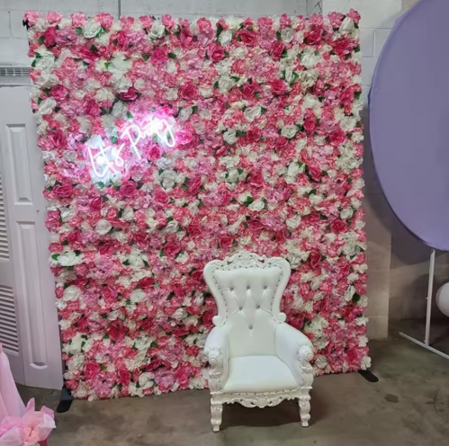 Flower Wall Panel 1Pcs Flower Wall Panel Set Artificial Wall Flower Backdrop 3D Silk Hydrangea Rose Floral Panel For Photo Background for Wedding Home Decor