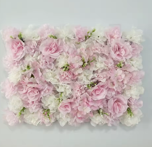 Flower Wall Panel 1Pcs Flower Wall Panel Set Artificial Wall Flower Backdrop 3D Silk Hydrangea Rose Floral Panel For Photo Background for Wedding Home Decor