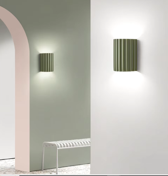 Dropshipping Nordic LED Wall Lamp Modern Macarone Resin Wall Lights Bedroom Bedside Home Decor Background Wall Lighting Fixtures
