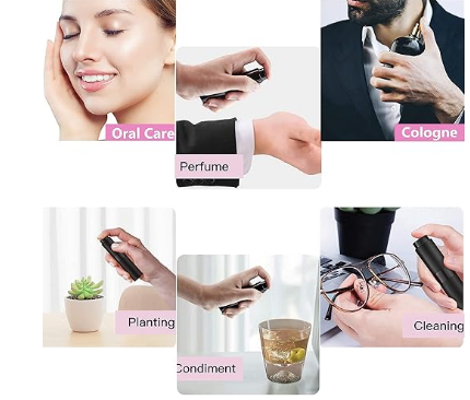 (20 pieces=1 set) 8ml Travel Perfume Atomiser Refillable, Mini Refillable Perfume Bottle Aftershave Spray Bottle, Upgraded Perfume Atomizer Perfume Pod and Refill Pump for Outdoor Traveling (Black)