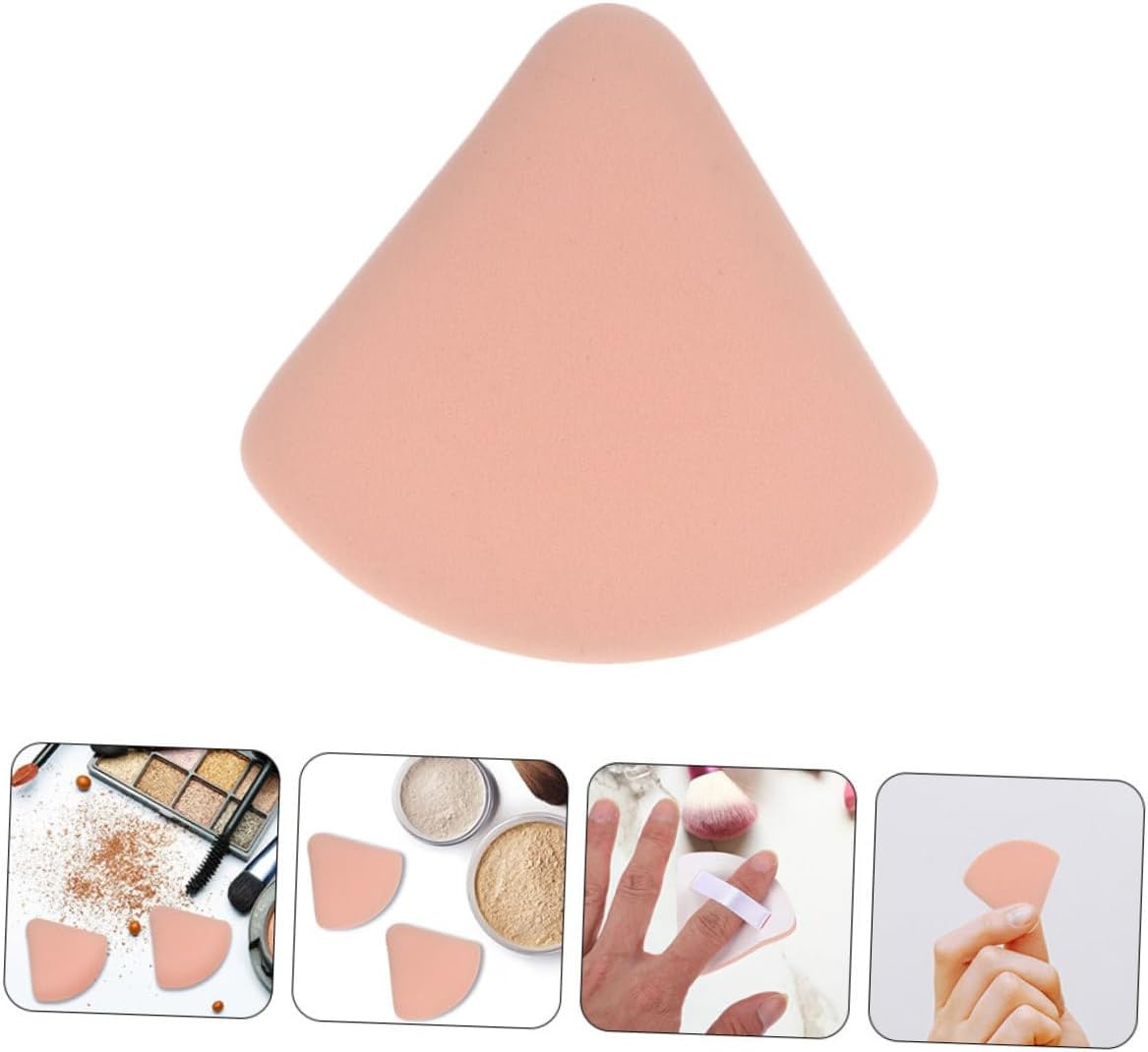 CRILSTYLEO 6pcs Small Makeup Powder Sponges Makeup Puff for Foundation Soft and Supple Makeup Pads Ideal for Travel and Daily Use Triangle