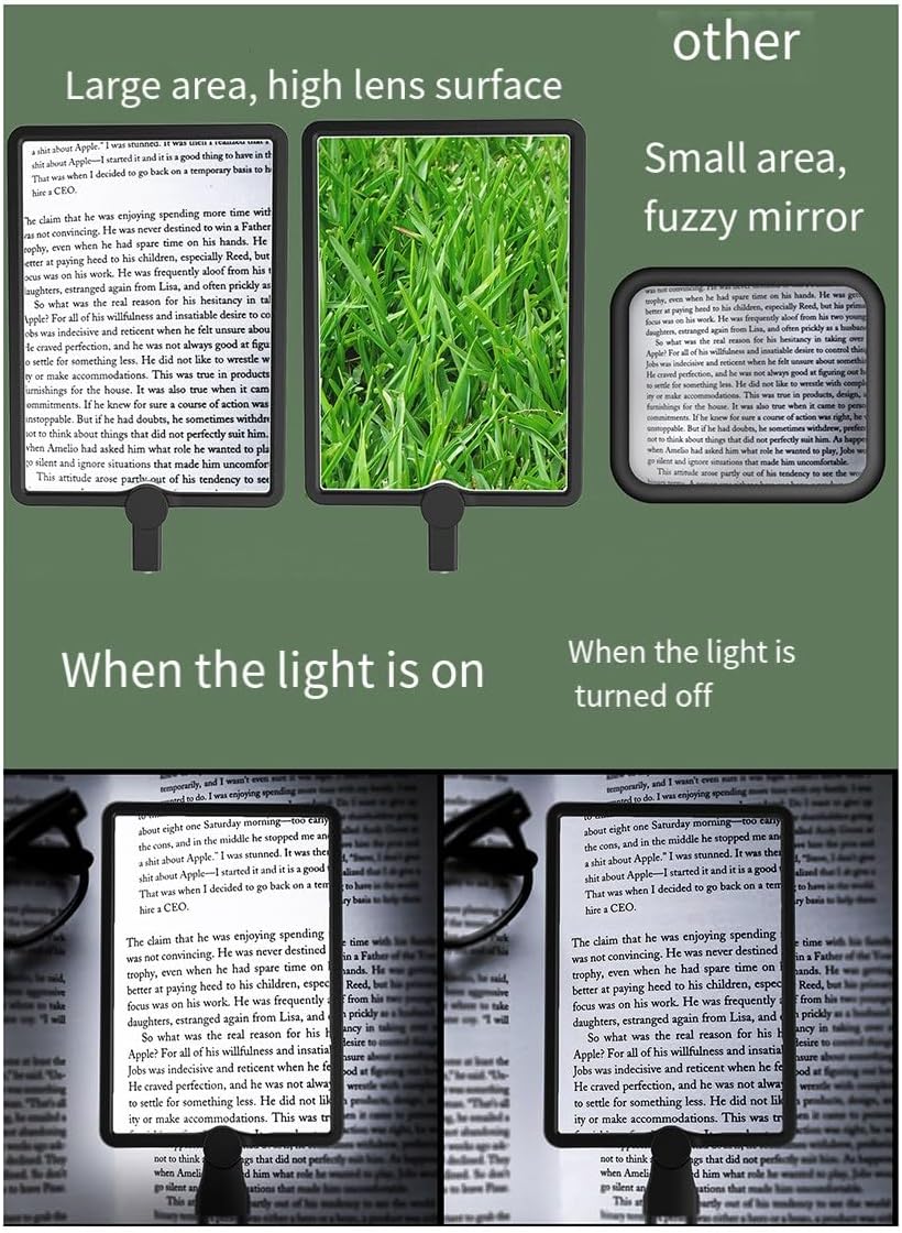 Desikixudy 1 PCS Black 1.8X Rechargeable Hands Free Magnifying Glass with Light, Gooseneck HD Magnifier for Neck Wear Repair Low Eyesight