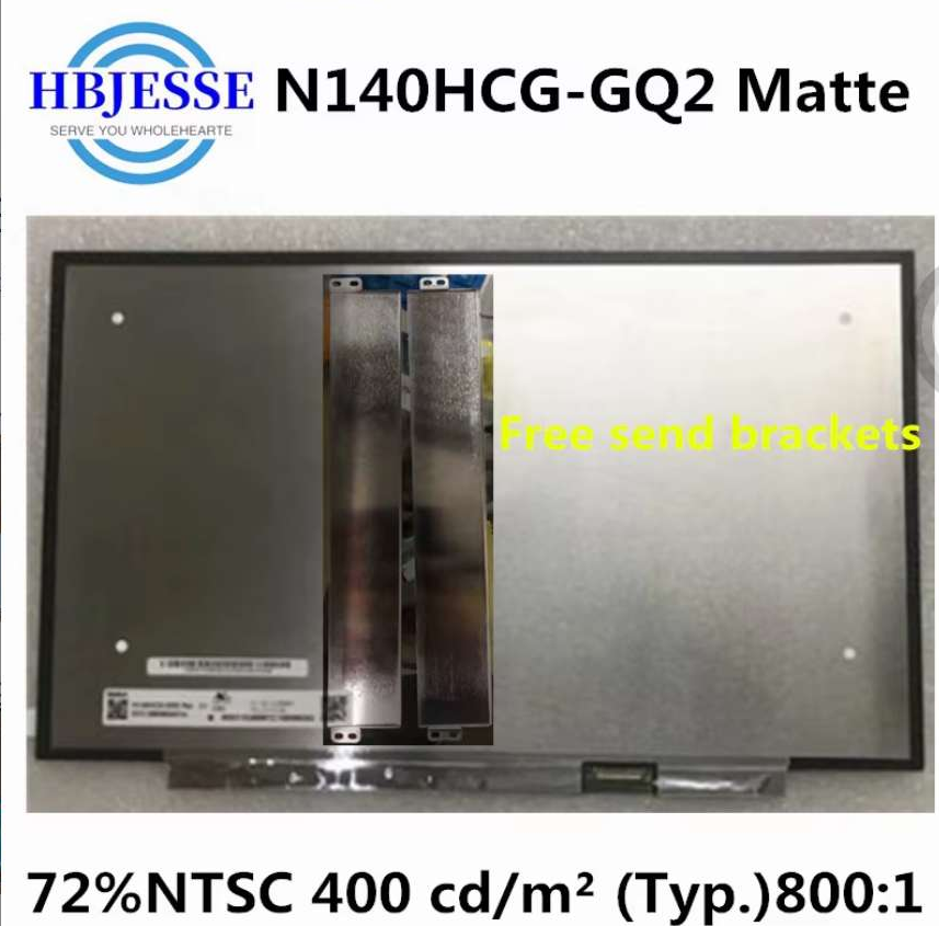 14.0" LAPTOP IPS SCREEN PANEL COMPATIBLE FOR BOE N140HCG-GQ2 MATTE 72% NTSC 400 cd/m2 (Typ.)800:1