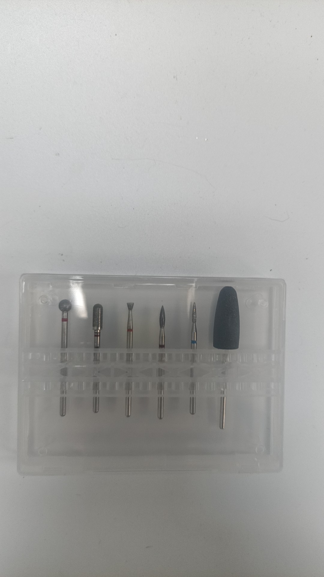 Customized LOGO 6 PCS Manicure Holder Electric Nail Drill Bit Set Kit Cleaner Milling Cutter Diamond Nail Drill Bit Set