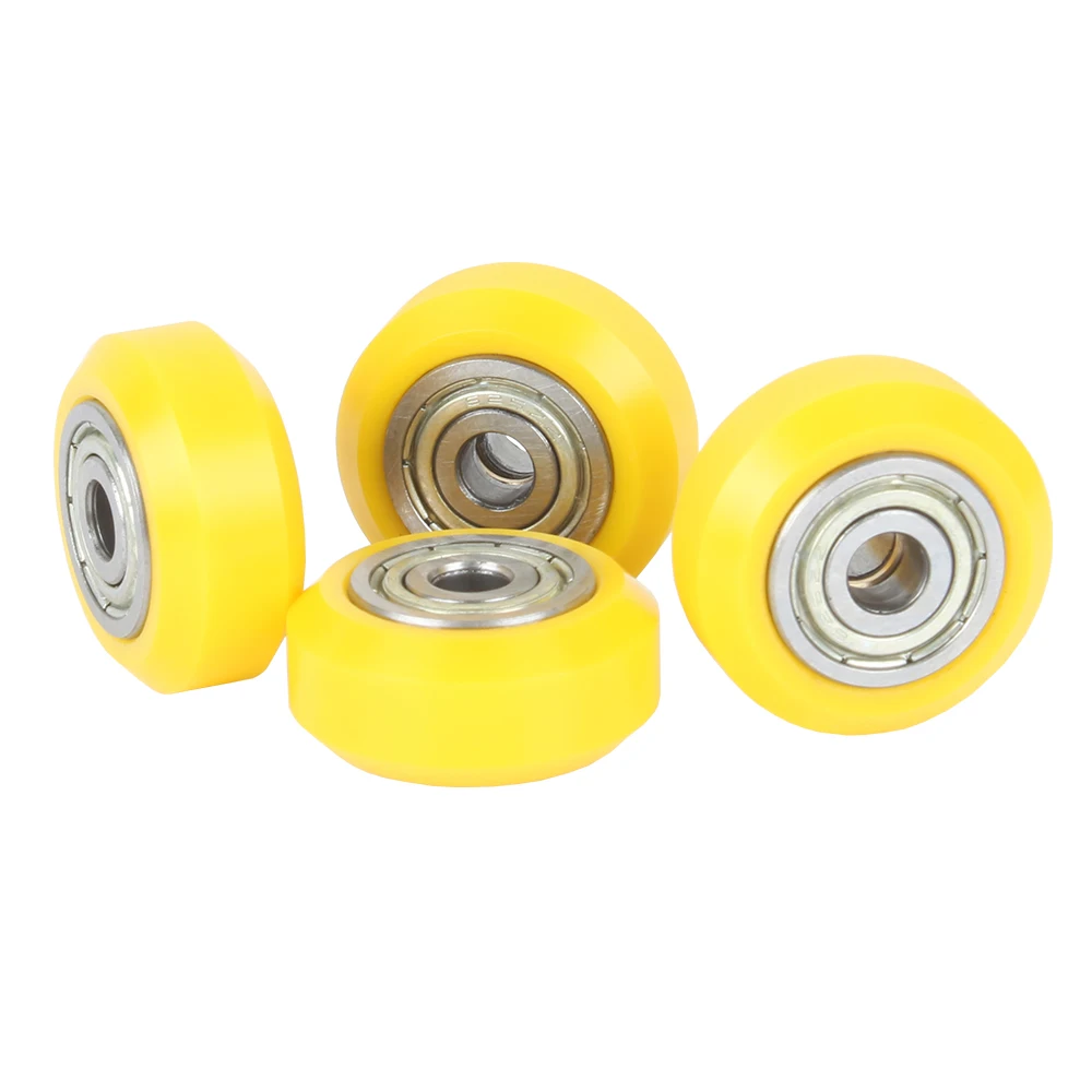 3DSWAY Idler Pulley Wheel Kit Openbuilds V-slot CNC Clear Polycarbonate Wheel POM Pulley with 625ZZ Bearing for 3D Printer Parts