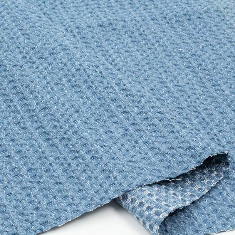 Wholesale Jacquard Washed Denim Fabric for Jeans Jackets Clothes Coats Sewing Soft Fashion Woven Designer Cloth Thickened