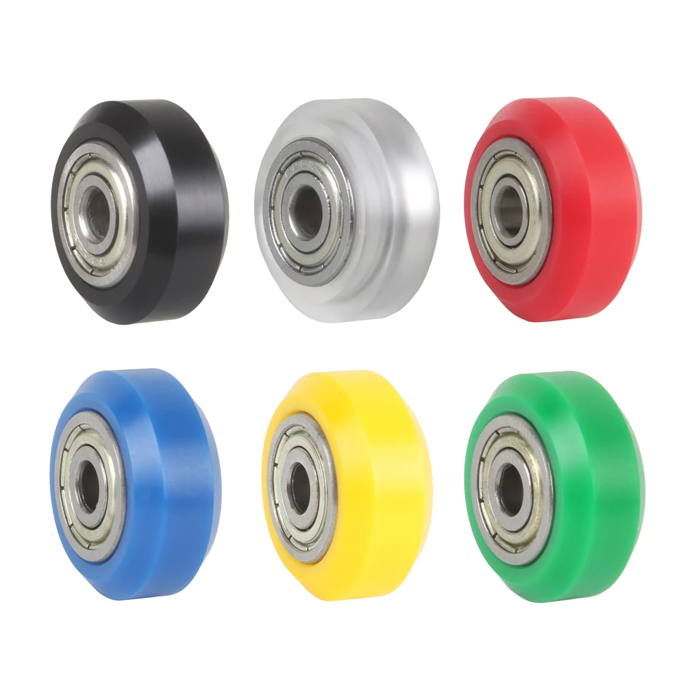 3DSWAY Idler Pulley Wheel Kit Openbuilds V-slot CNC Clear Polycarbonate Wheel POM Pulley with 625ZZ Bearing for 3D Printer Parts