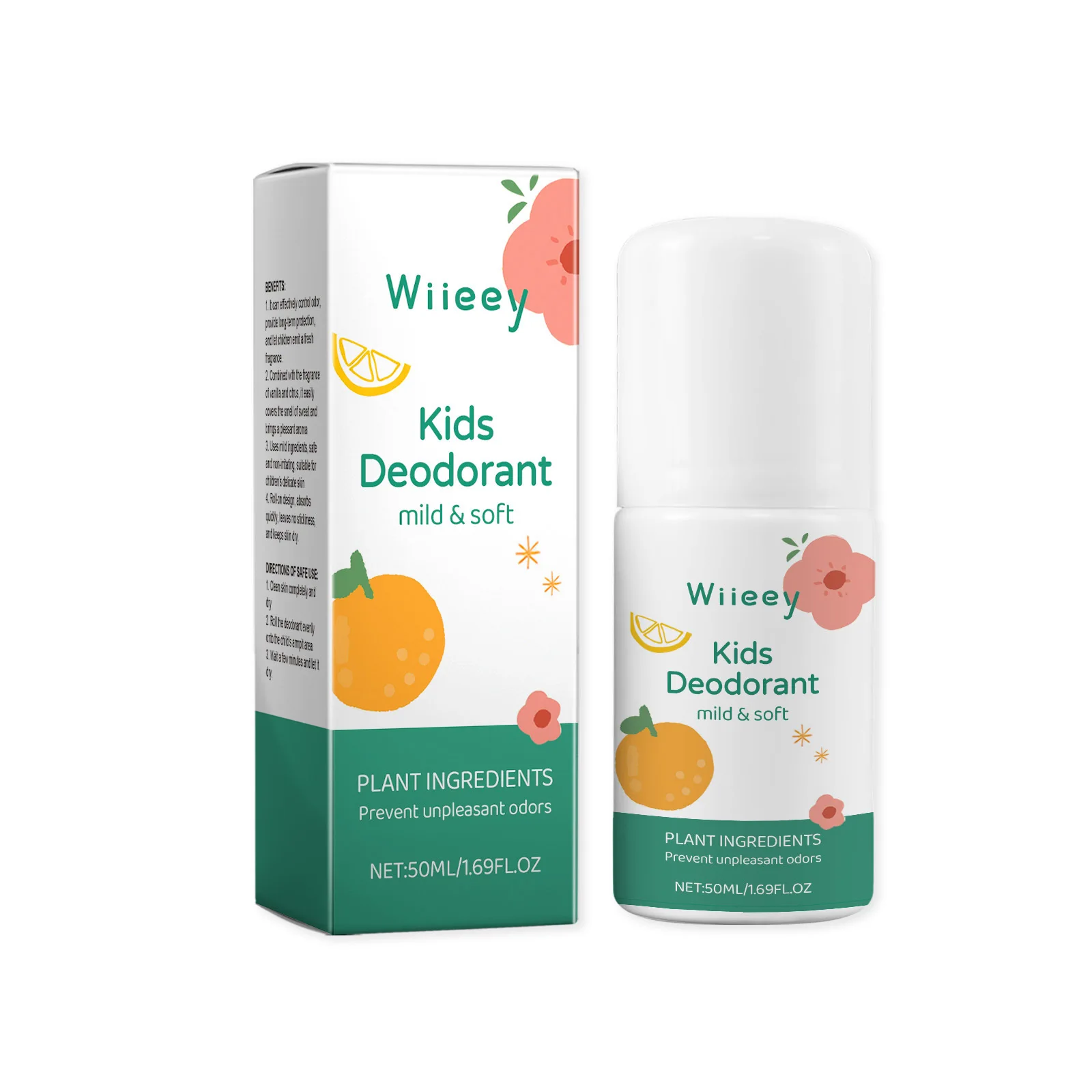 Wholesale natural children's underarm cleaning non irritating mild and long-lasting fragrance vanilla roller deodorizer