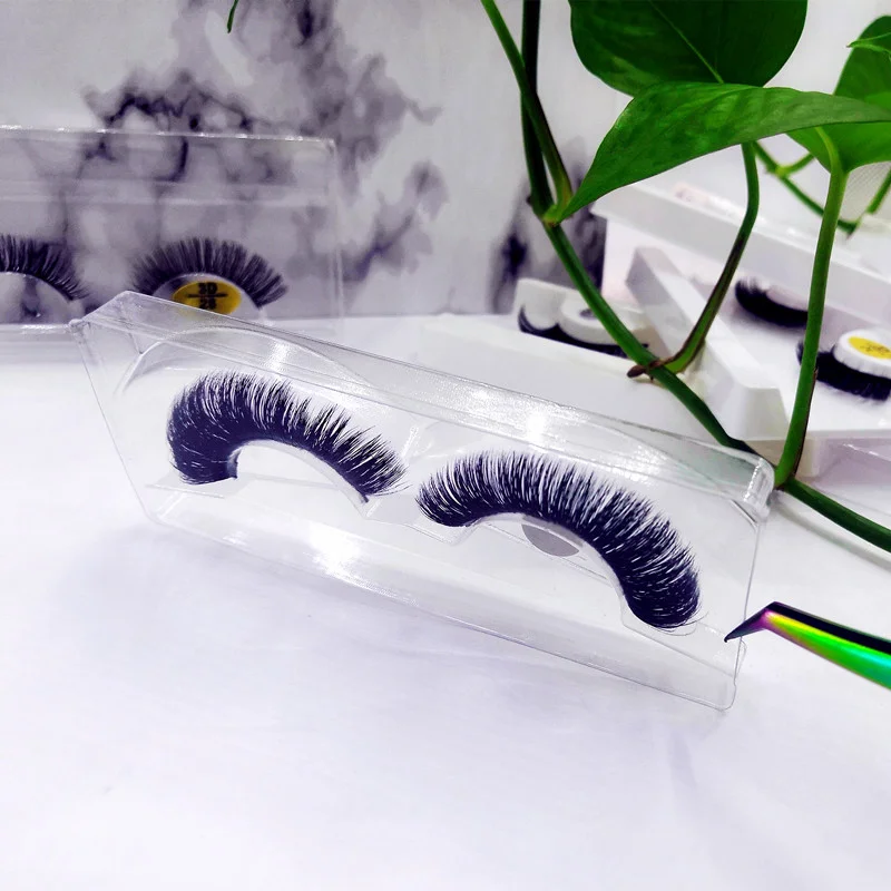 LL018 private eyelash real mink fur 15mm short curly wink winged lash extensions strip lash Russian lash