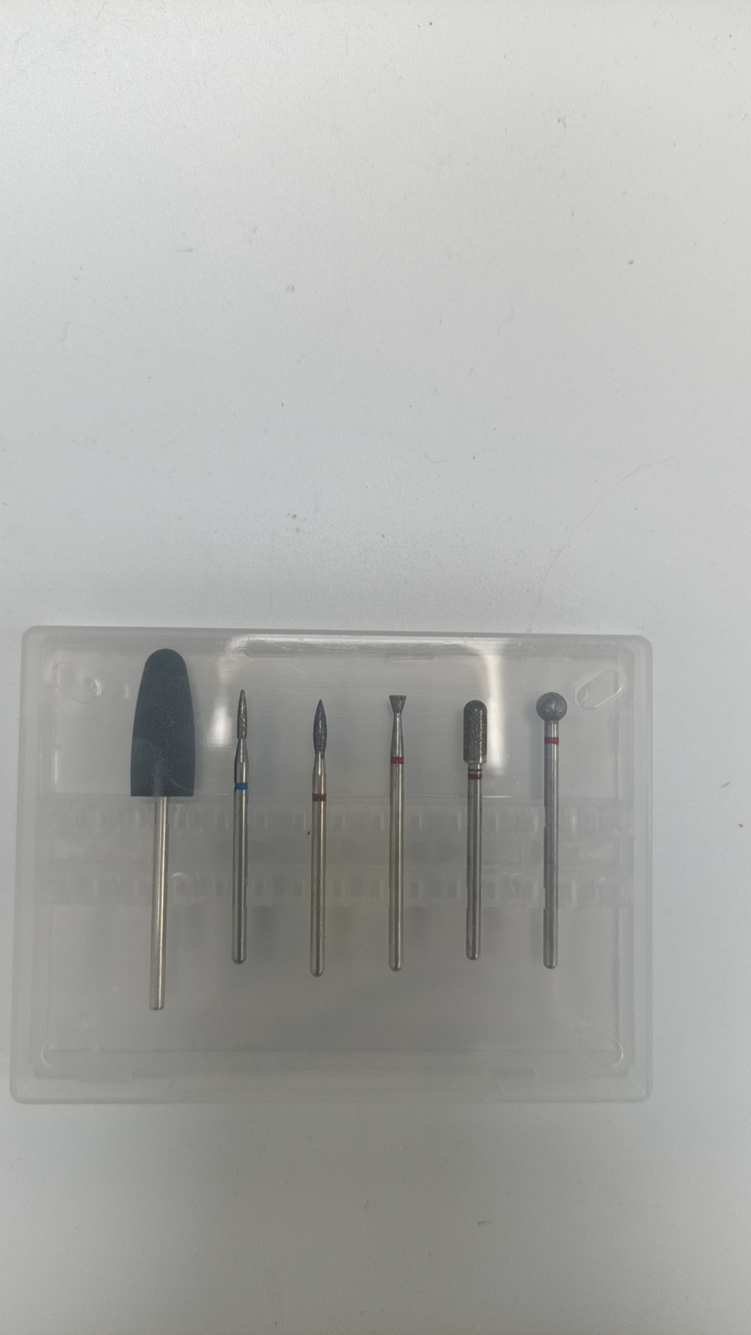 Customized LOGO 6 PCS Manicure Holder Electric Nail Drill Bit Set Kit Cleaner Milling Cutter Diamond Nail Drill Bit Set
