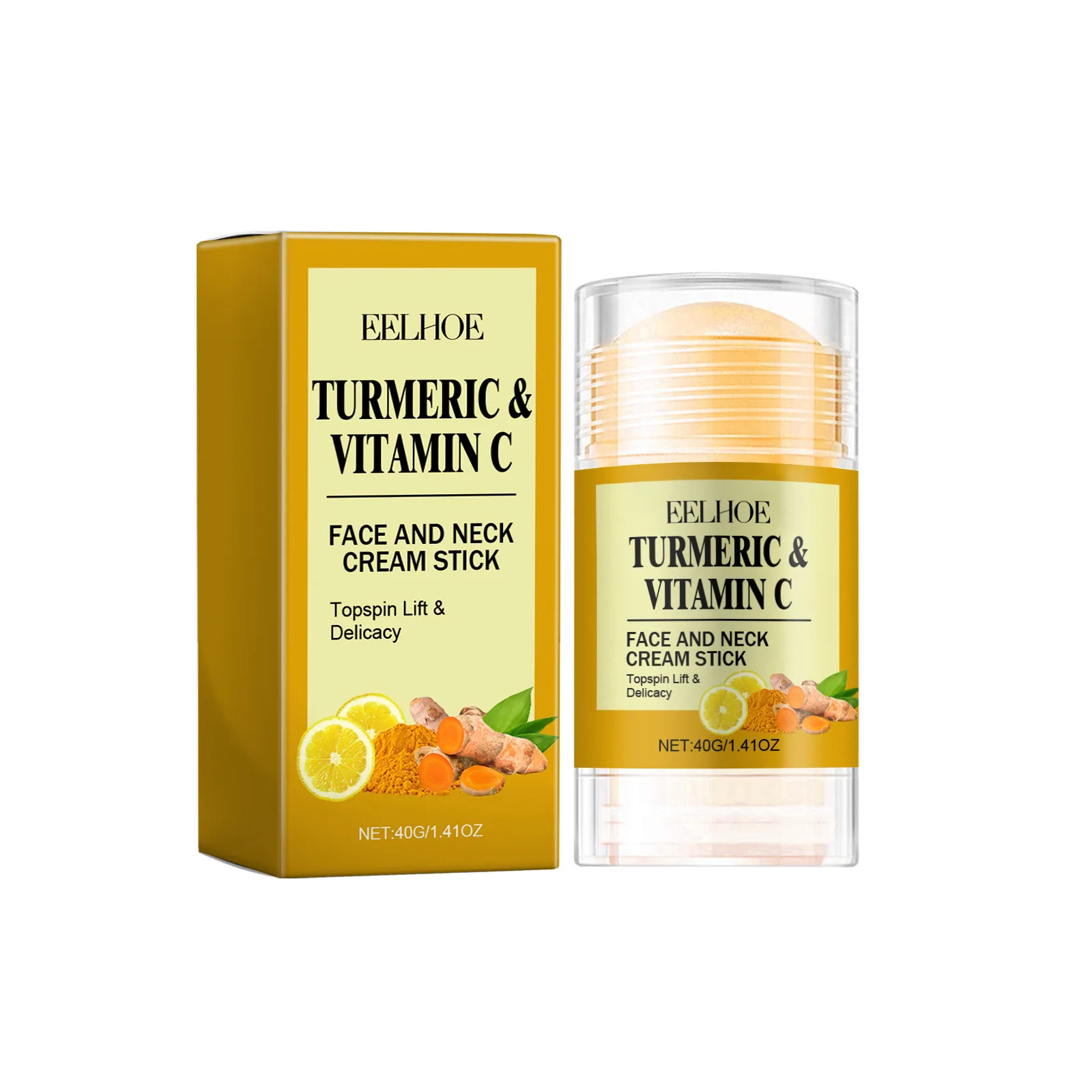 EELHOE Skin Care Moisturizing Lifting Firming Anti Aging Brightening Turmeric Vitamin C Facial Neck Cream Stick