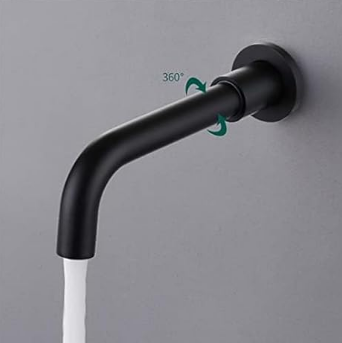 Tub Spout Brass Wall Mounted Black Bath Tap Filler Spout Bathtub Shower Mixer Water Outlet Shower System Spout