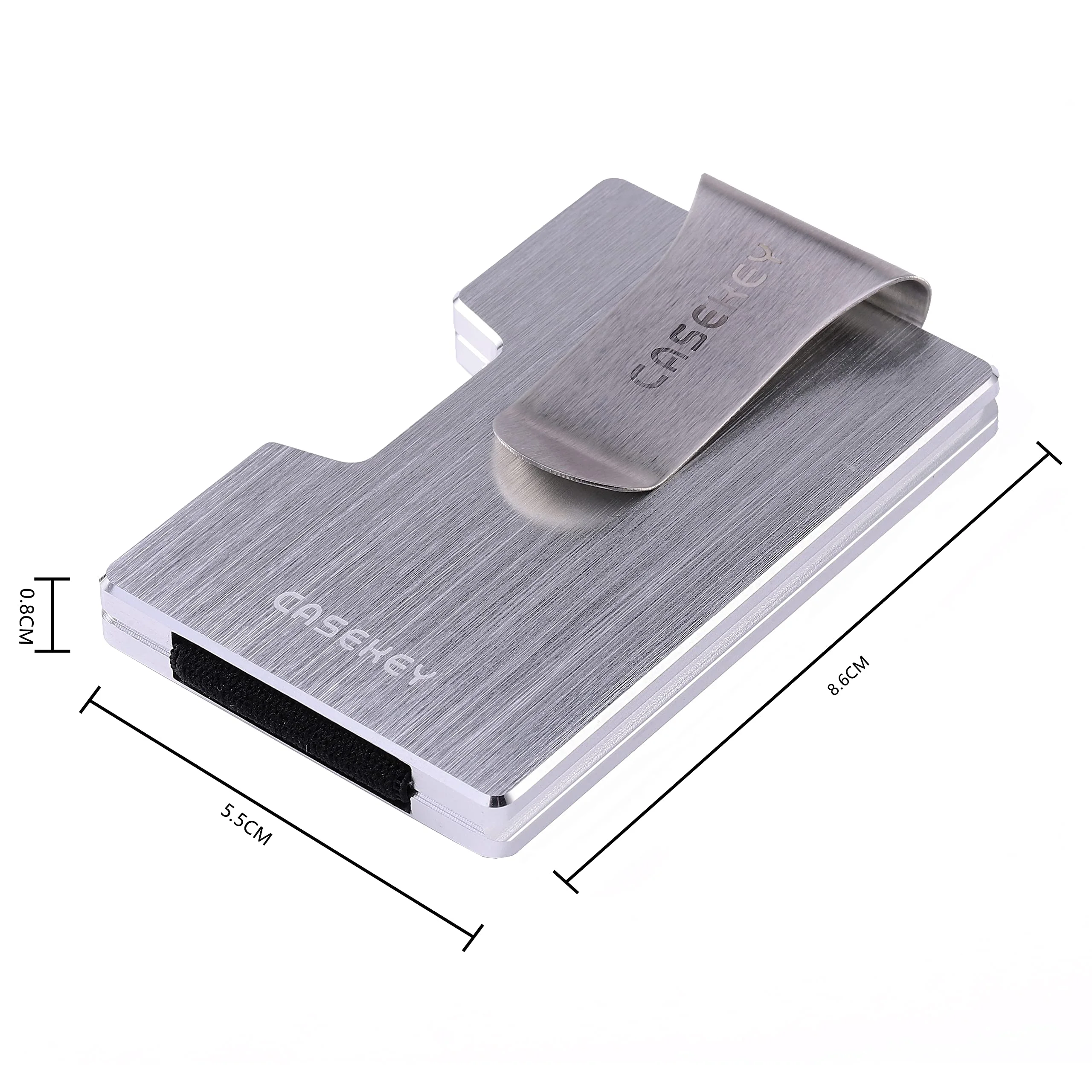 Ultra Thin RFID Blocking Aluminum Credit Card Holder with Money Clip Minimalist Metal Wallet
