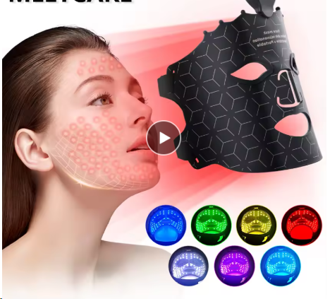 LED Face Mask Light Therapy, Wireless Light Therapy for Face, Face Care Mask for Skin Rejuvenation Anti-Aging Removal Wrinkles Shrink Pores Fine Lines Skin Tightening