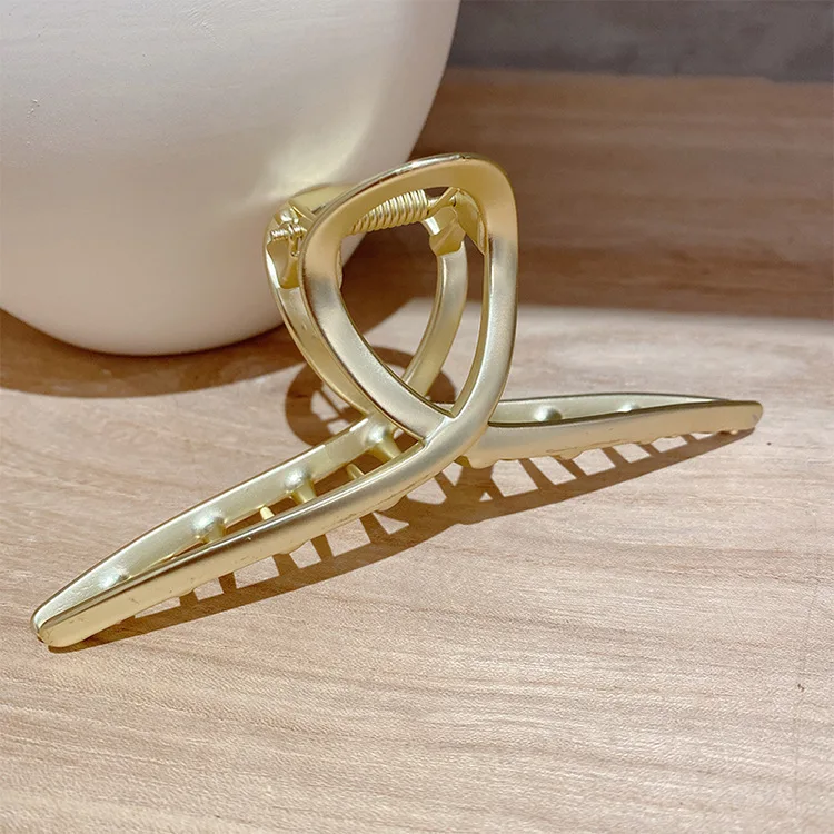 Classical Alloy High Quality Simple Hair Claw Golden Plain Hair Claw Clip for Women Hair Holder Accessories