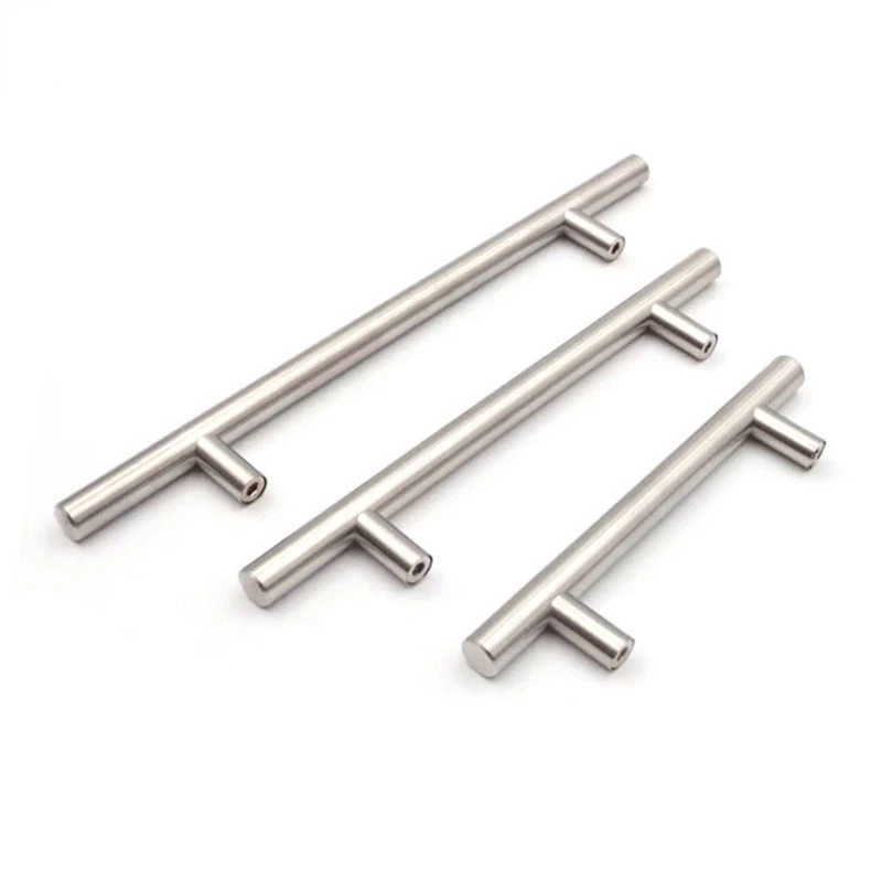 Modern Stainless Steel Kitchen Door Cabinet T Bar Handle Pull Knob Cabinet Knobs Furniture Handle Cupboard Drawer Handle