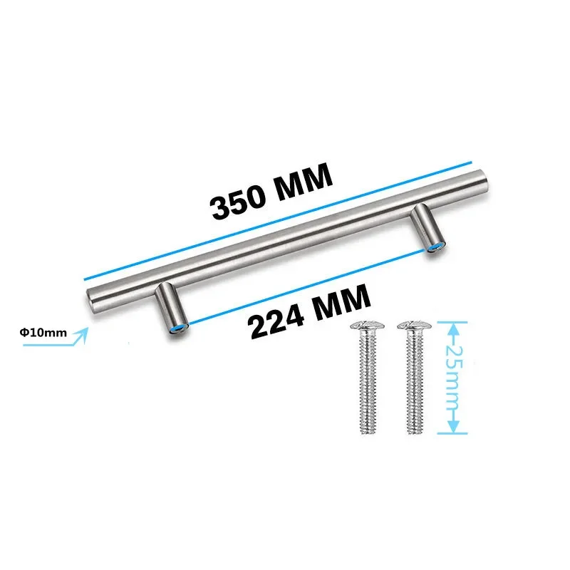 Modern Stainless Steel Kitchen Door Cabinet T Bar Handle Pull Knob Cabinet Knobs Furniture Handle Cupboard Drawer Handle