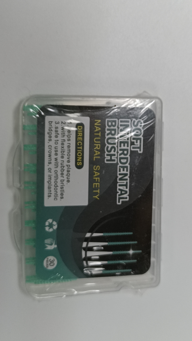 20 Pieces Interdental Brushes Green, Tooth Picks Floss Sticks, Floss Brushes, Dental Tools for Braces Oral Cleaning, Braces Cleaning Kit