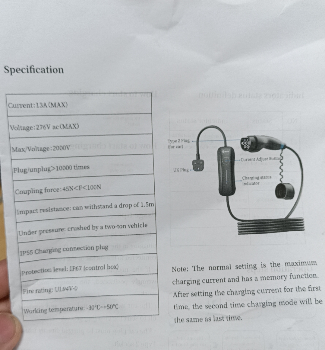 EV Mobile charger type 2