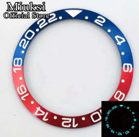 BLIGER 40mm aluminum/ceramic bezel with 43mm case Insert 40mm/38mm replacement watch accessory parts