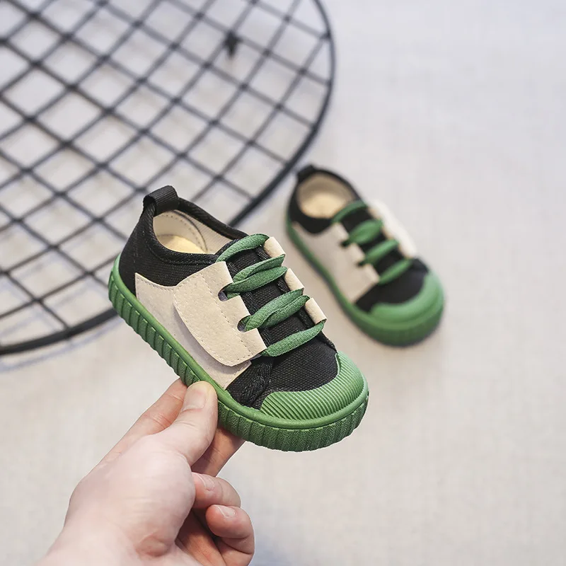 Little Girl Sneakers little Boy Shoes Kids Canvas Shoes Casual Lace Up Classic Flats Children Shoes