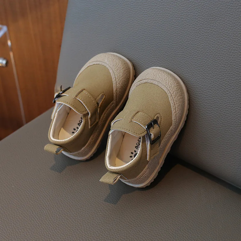 2024 Wholesale Spring Autumn Children Pu Leather Outwear Casual Shoes for Boys Girls