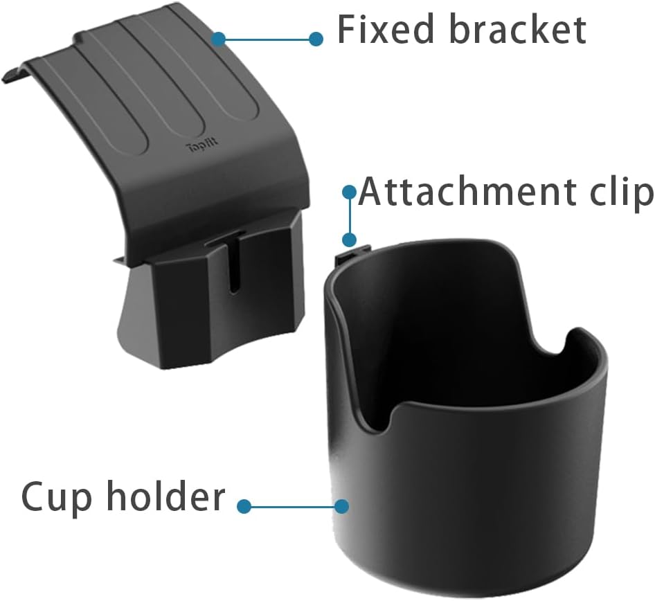 Car Drink Holders for Tesla Model 3/Y, ABS Dashboard Water Cup Holder Clip-on Holder Dashboard Left Storage Box Accessories