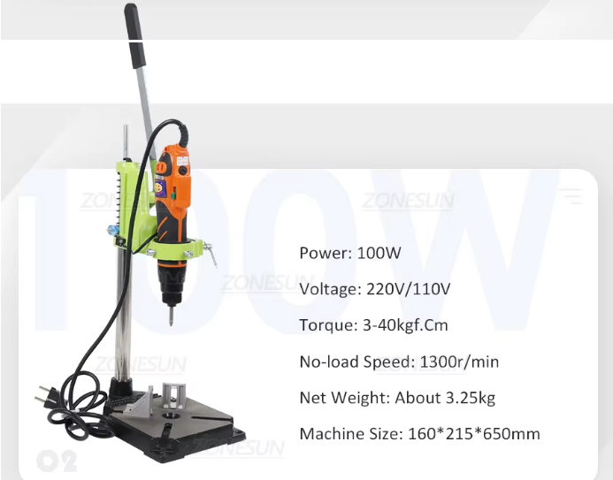 Tabletop Electric Bottle Capper Screw Cap Sealer Packing Tool for Plastic Thread Closure Lid Cosmetics Beverage ZS-XG100W