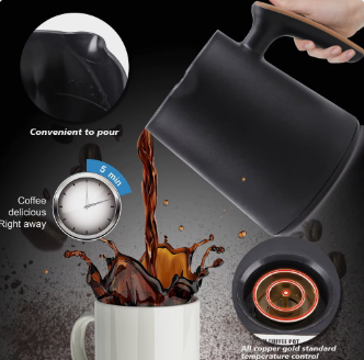 SOKANY Electric Turkish Coffee Maker Machine with 250ml/1 Cup Coffee Pot Single Serve Espresso Maker 600W Heating Coffee Pot