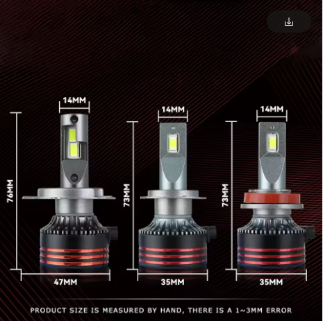 PECHAM SIZE: H4/H7 LED Car Headlights M8Pro 3570 Lamp for Auto 6500K Super Bright Bulbs Automobile Accessories Kits Moto Light(Rated Power(120 Watts)