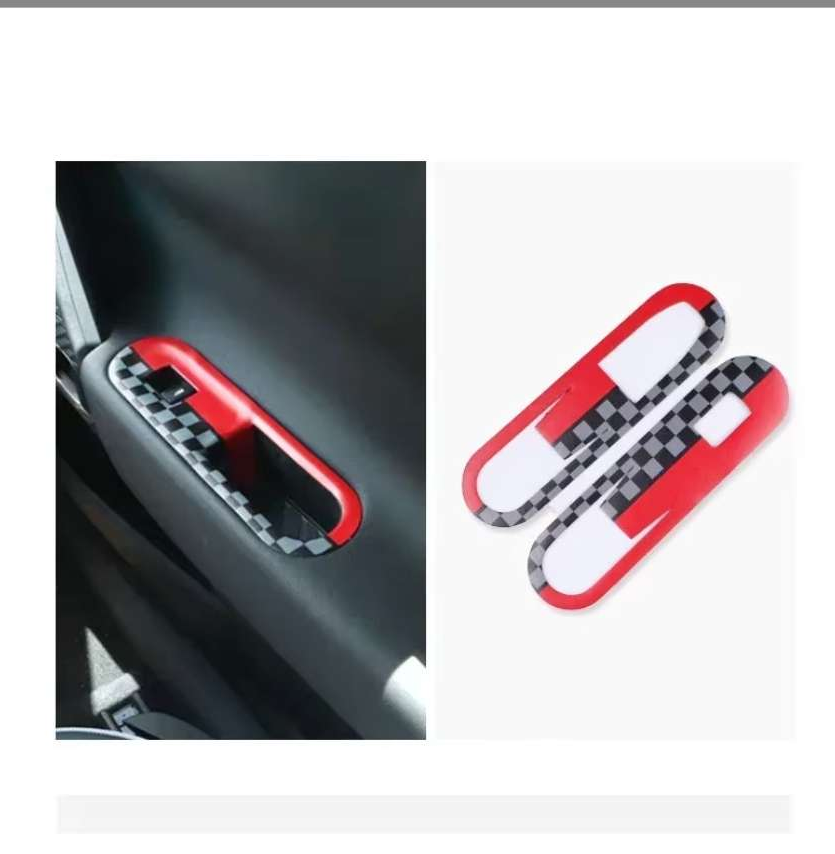 For Mini For Cooper J01/F66 Car Interior Door Window Lifter Switch Control Panel Covers Stickers Decals Decoration Accessories(JCW)